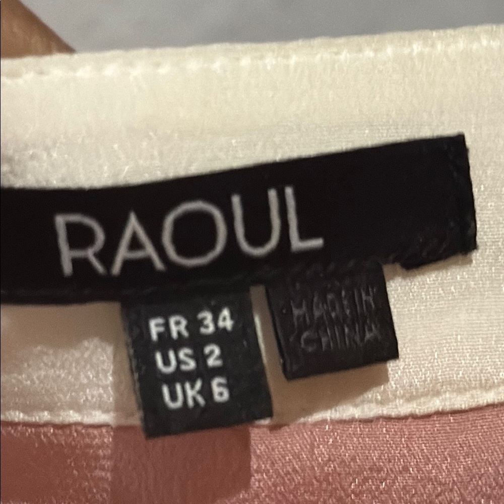 Raoul silk Pink long Sleeve V-Neck Sz 2 Dress - Picture 2 of 11